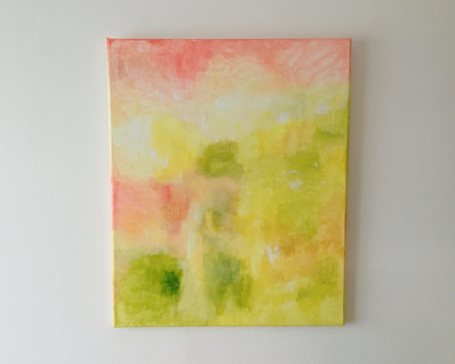 水彩画( 竹林のある屋敷)木製フレーム付き 水彩で描く竹林の光と影 京都嵯峨野 水彩メイキング Watercolor