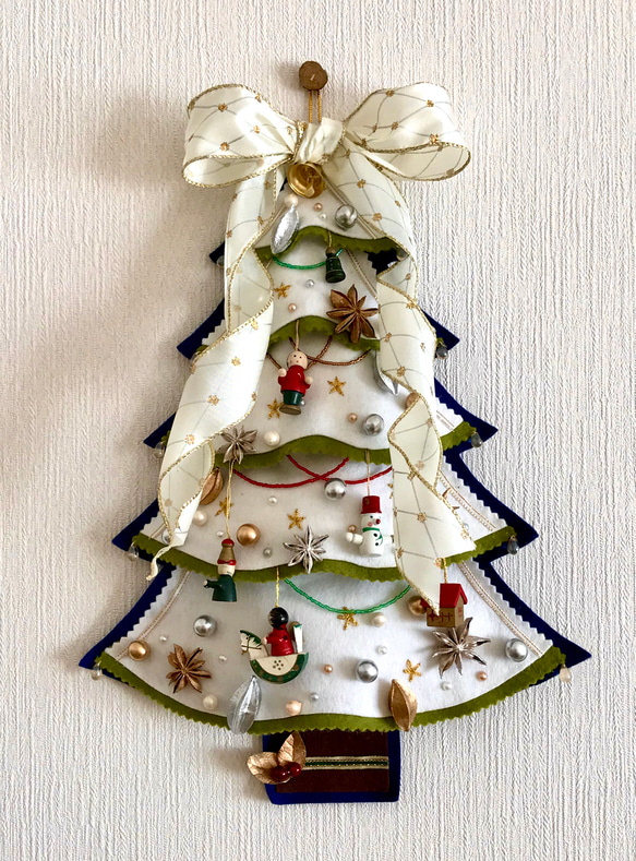 クリスマスツリーオーナメント　クリスマスツリー壁掛け　飾り　フェルト クリスマス 飾り 壁掛け フェルトクリスマスツリー オーナメント
