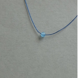 5 [14kgf]　スカイブルー　肌にやさしい絹糸のネックレス 3枚目の画像