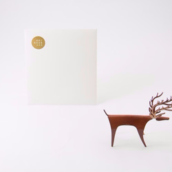 PLEASANT｜經典快鹿禮卡 Deer Card Classic (Tan色) - 真皮牛皮卡片 立體小鹿擺飾 禮物 第3張的照片
