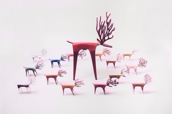 PLEASANT |ステンレス鋼Kuailuギフトカードディアカードステンレススチール - ステンレス製3次元鹿の装飾品ギフトカ 7枚目の画像
