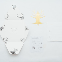 PLEASANT｜黃銅快鹿禮卡 Deer Card Brass - 黃銅卡片 立體小鹿擺飾 禮物 第4張的照片