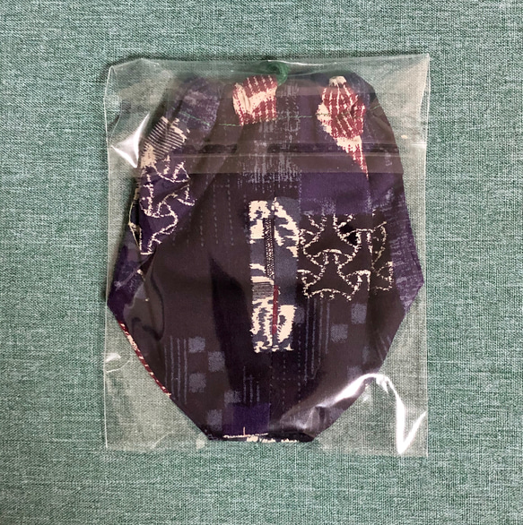 手作り巾着 –  和柄 × 紫色 2枚目の画像