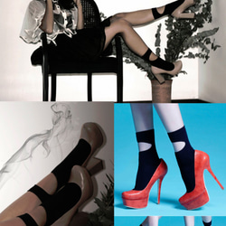 棉襪－女生襪子－簡約襪子－黑色短襪－開洞設計 第5張的照片