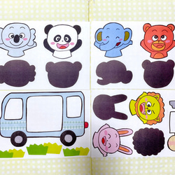 《パネルシアター》バスに乗ってるのだあれ保育教材大人気14枚セット知育玩具実習手遊びハンドメイド動物シルエットクイズ 8枚目の画像