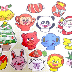 《パネルシアター》だれのクリスマスプレゼント保育教材大人気13枚セット知育玩具秋冬季節Xmas動物クイズ手遊び 10枚目の画像