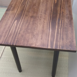インダストリアル風 テーブル ウォールナット アイアン 3枚目の画像