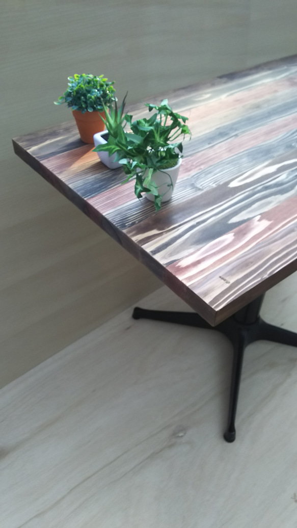 インダストリアル風 アンティーク調 テーブル 2枚目の画像