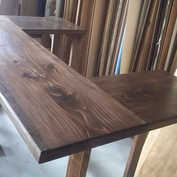 カウンターテーブル テーブル ウォールナット 木製 2枚目の画像