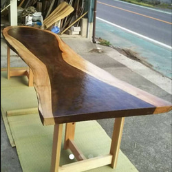オーダーメイド ダイニングテーブル テーブル ベンチ 2枚目の画像