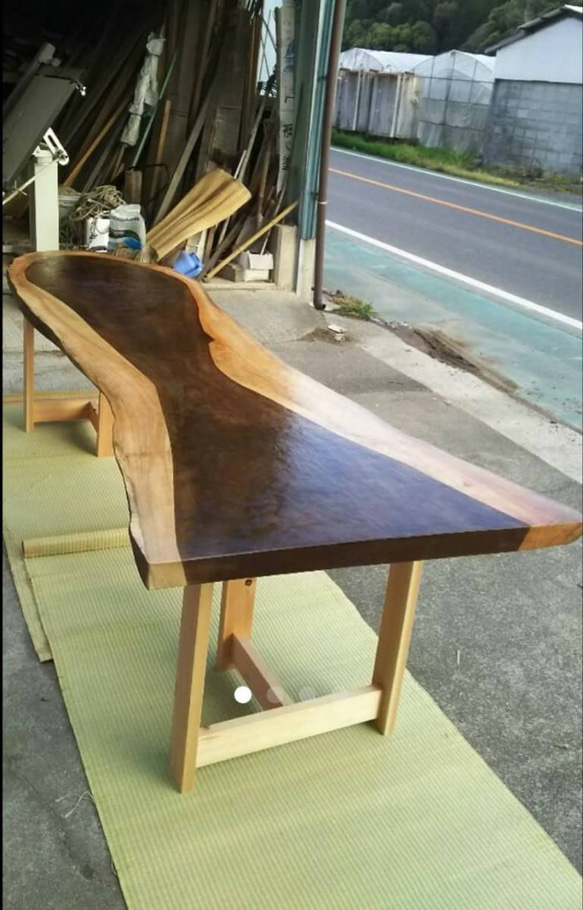 オーダーメイド ダイニングテーブル テーブル ベンチ 2枚目の画像