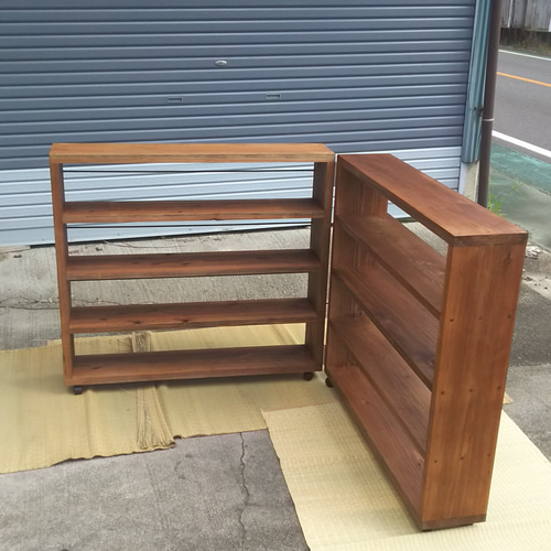 ラック 本棚 ハンドメイド アイアン 本棚 CD 折りたたみ 棚・シェルフ