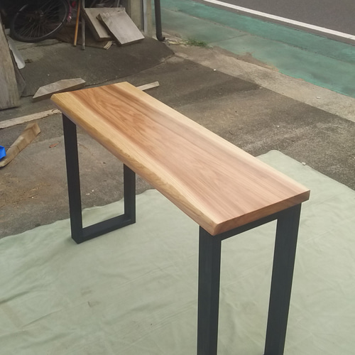 カウンターテーブル 一枚板 テーブル シンブル