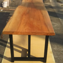 ダイニングテーブル テーブル 一枚板 タブ 4枚目の画像