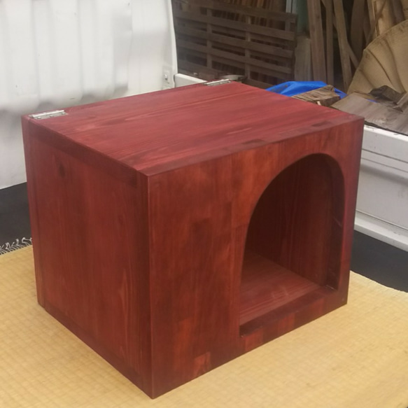 ねこボックス 無垢材 ねこ家具 犬小屋 その他家具 はなはな 通販 