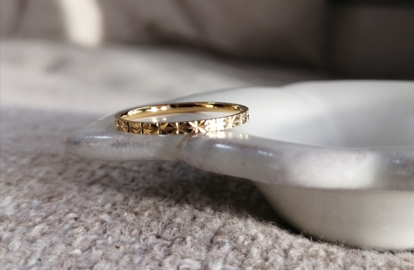 ステンレスリング　プラチナカットリング　レディースリング　ピンキーリング　指輪レディース 5枚目の画像