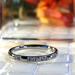 ステンレスリング　指輪　ピンキーリング　指輪レディース　サージカルステンレス　金属アレルギー対応 4枚目の画像