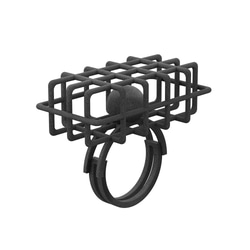 【Infinity Art】3D打印幾何建築長方盒子戒指 第6張的照片
