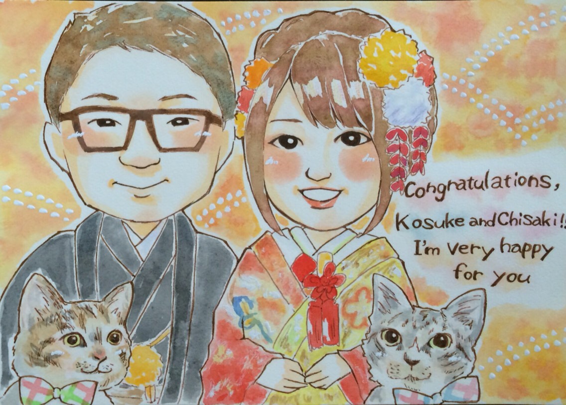 結婚祝いに可愛いウェルカムボード