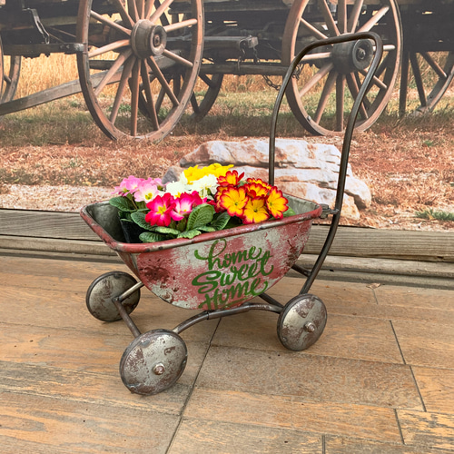 Antique garden/ガーデン オーナメント/ シャビーワゴン/荷車