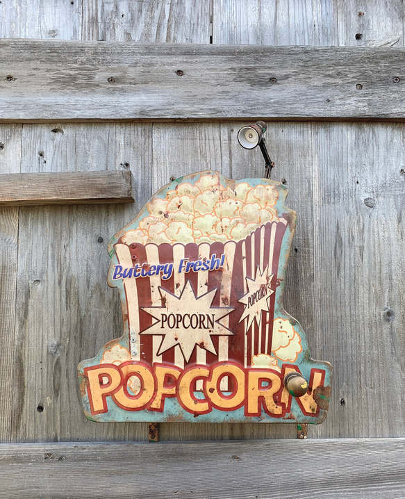 American style/ historic popcorn shelf/ ポップコーン 飾り棚 2枚目の画像