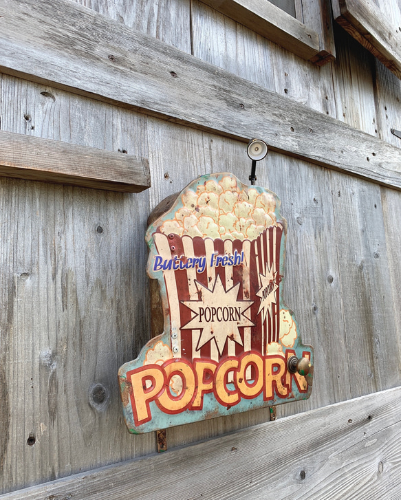 American style/ historic popcorn shelf/ ポップコーン 飾り棚 3枚目の画像
