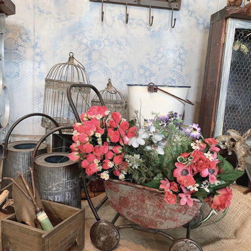 Antique garden/ガーデン オーナメント/ シャビーワゴン/荷車 Antique garden/ガーデン オーナメント/ シャビーワゴン/荷車