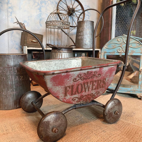Antique garden/ガーデン オーナメント/ シャビーワゴン/荷車 Antique garden/ガーデン オーナメント/ シャビーワゴン/荷車