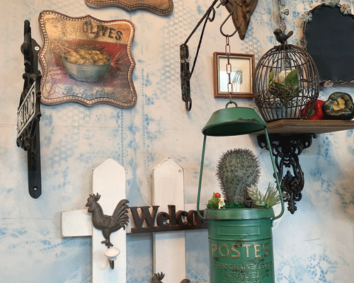 Antique garden/ガーデンオーナメント/ ポスト型/ Green / アレンジ