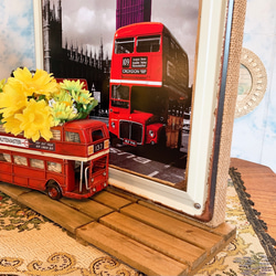 イギリス UK Style/  アンティーク ボード & ロンドンバス/  フライヤートレー（ディスプレイ プランター） 4枚目の画像