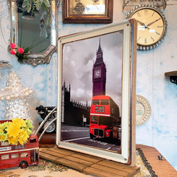 イギリス UK Style/  アンティーク ボード & ロンドンバス/  フライヤートレー（ディスプレイ プランター） 6枚目の画像