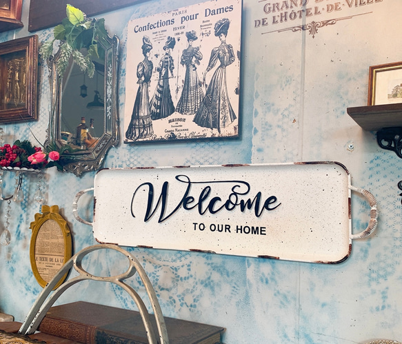 アンティークなお店 おしゃれなウェルカムボード 壁掛け看板 Ver.2 アンティークなお店 おしゃれなウェルカムボード 壁掛け看板 Ver.2
