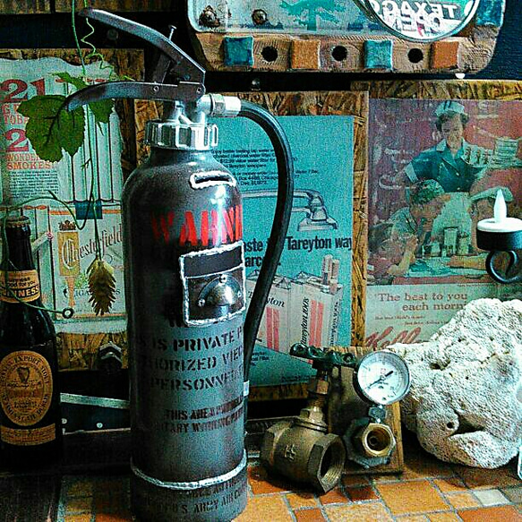 消火器リメイク/ アメリカンテイスト消火器/ マネーバンク(貯金箱