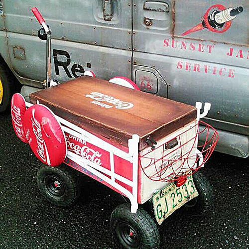 ラジオフライヤー型 工具箱 カスタム ガレージグッズ おしゃれ 1/18-1/10 ジオラマガレージ用 ラジオフライヤー カスタム