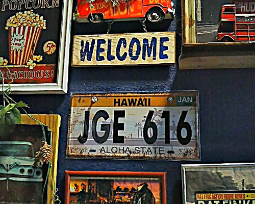 アメリカン雑貨/ HAWAIIナンバープレート/ レプリカ #ハワイ