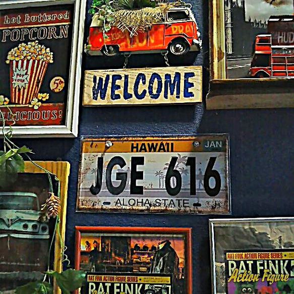 アメリカン雑貨/ HAWAIIナンバープレート/ レプリカ #ハワイ