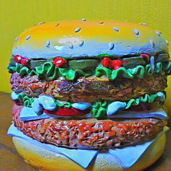 アメリカン雑貨/ ハンバーガー（小物入れ） BURGERSプランター/ #店舗什器 #インテリア #プランター 2枚目の画像