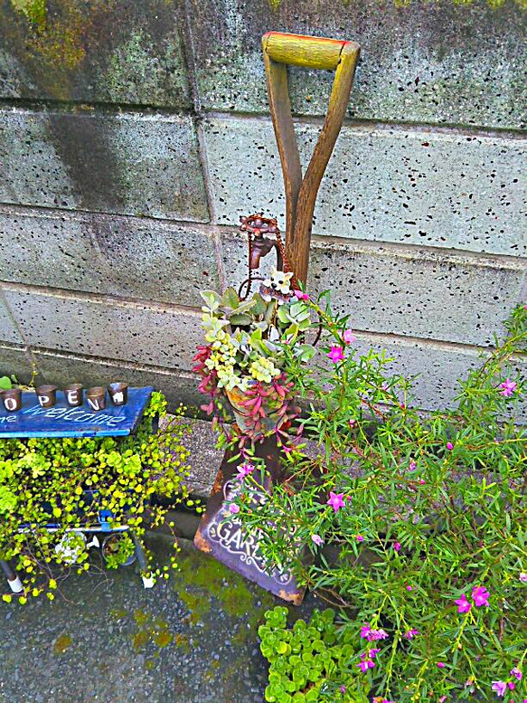 ジャンク ガーデン/ グリーン オブジェ/ シャベル式プランター/ #店舗