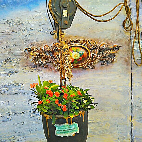 アンティークブロカント アイアン ハンギングプラント