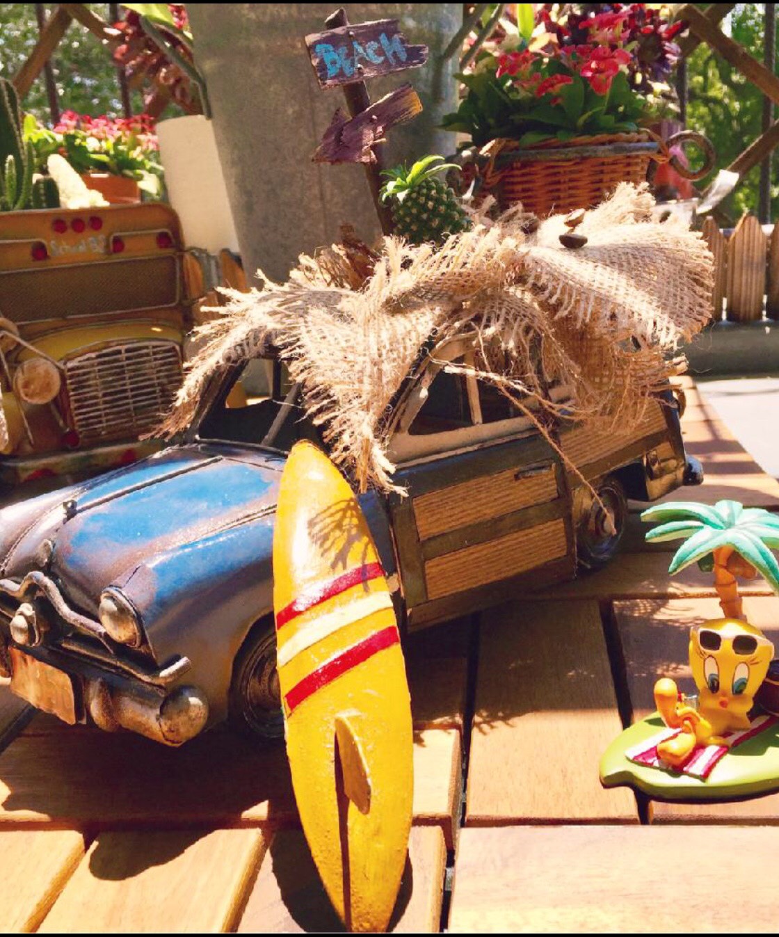 アメリカン/おんぼろ‼California ウッディーワゴン Style/ディスプレイプランター/#ハンドメイド