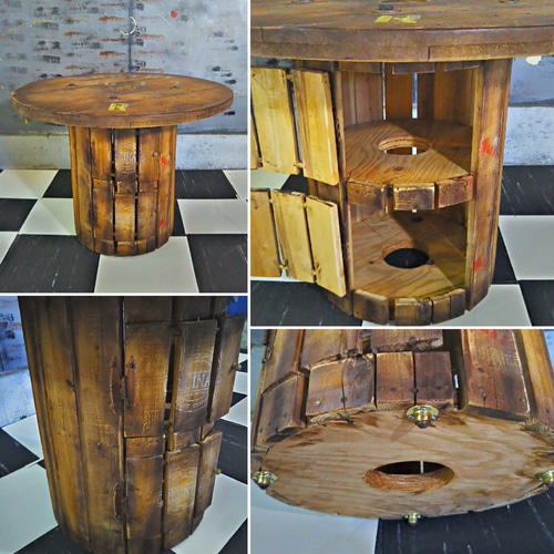 アメリカン ヴィンテージ style/ インダストリアル/ 2段式収納扉付き