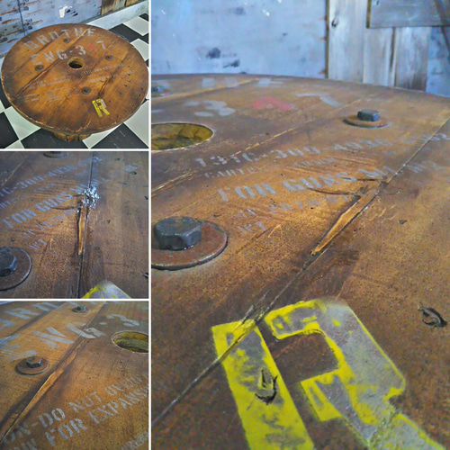 テーブル インダストリアル ケーブル ドラム アメリカン GW-A【受注製作】