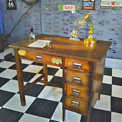 ヴィンテージ作業机 手動クランク式 楽天市場】木製 デスク 90 ソフトヴィンテージ風 ビンテージ風