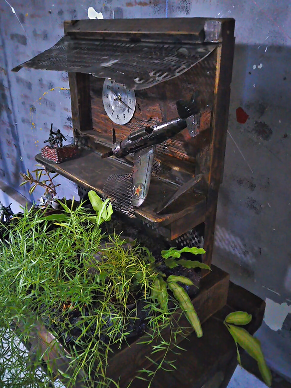 U.S.ARMY Style/ 3ポット式 ジオラマ/ ディスプレイ クロック  