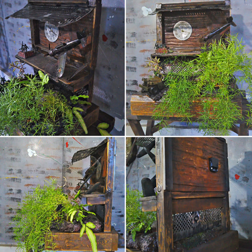 U.S.ARMY Style/ 3ポット式 ジオラマ/ ディスプレイ クロック  