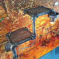 cream.70 ガス管 ペーパーホルダー ダブル押え インダストリアル cream.70ガス管 ダブル ペーパーホルダー インダストリアル 配管