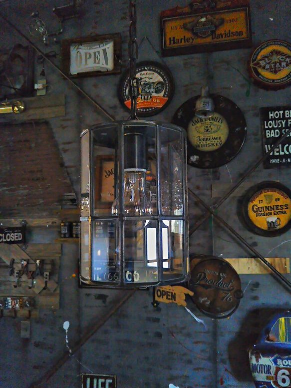 ヴィンテージ グラス シェイド/ シリンダー型/ シーリングライト  