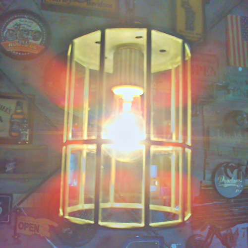 ヴィンテージ グラス シェイド/ シリンダー型/ シーリングライト  