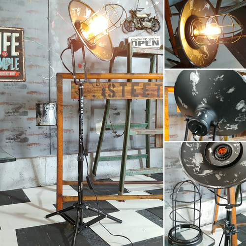 インダストリアル 鉄パイプ インテリア エジソン ランプ 照明 フロア