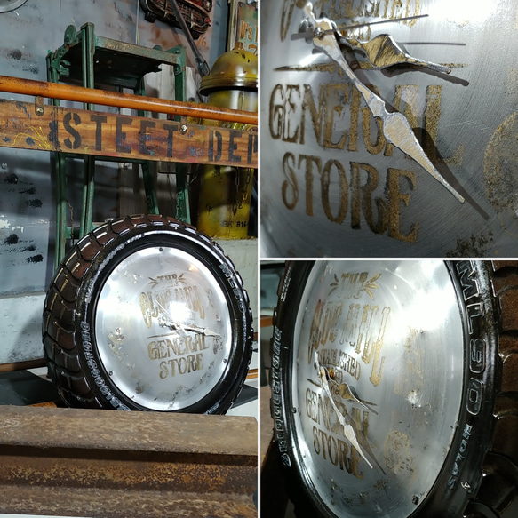 ガレージ雑貨 ムーンアイズ 壁掛け時計 ムーンディスク ウォールクロック